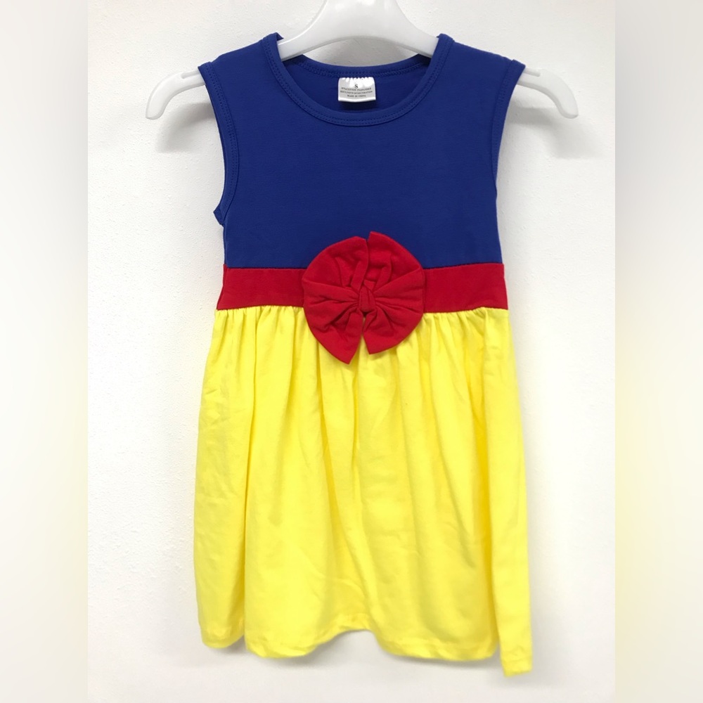 Little Girl Sleeveless Bow Easter School Flower Girl Dress Princess Pretty New